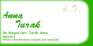 anna turak business card