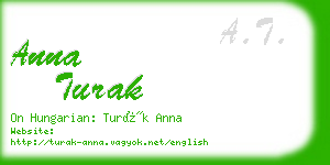 anna turak business card
